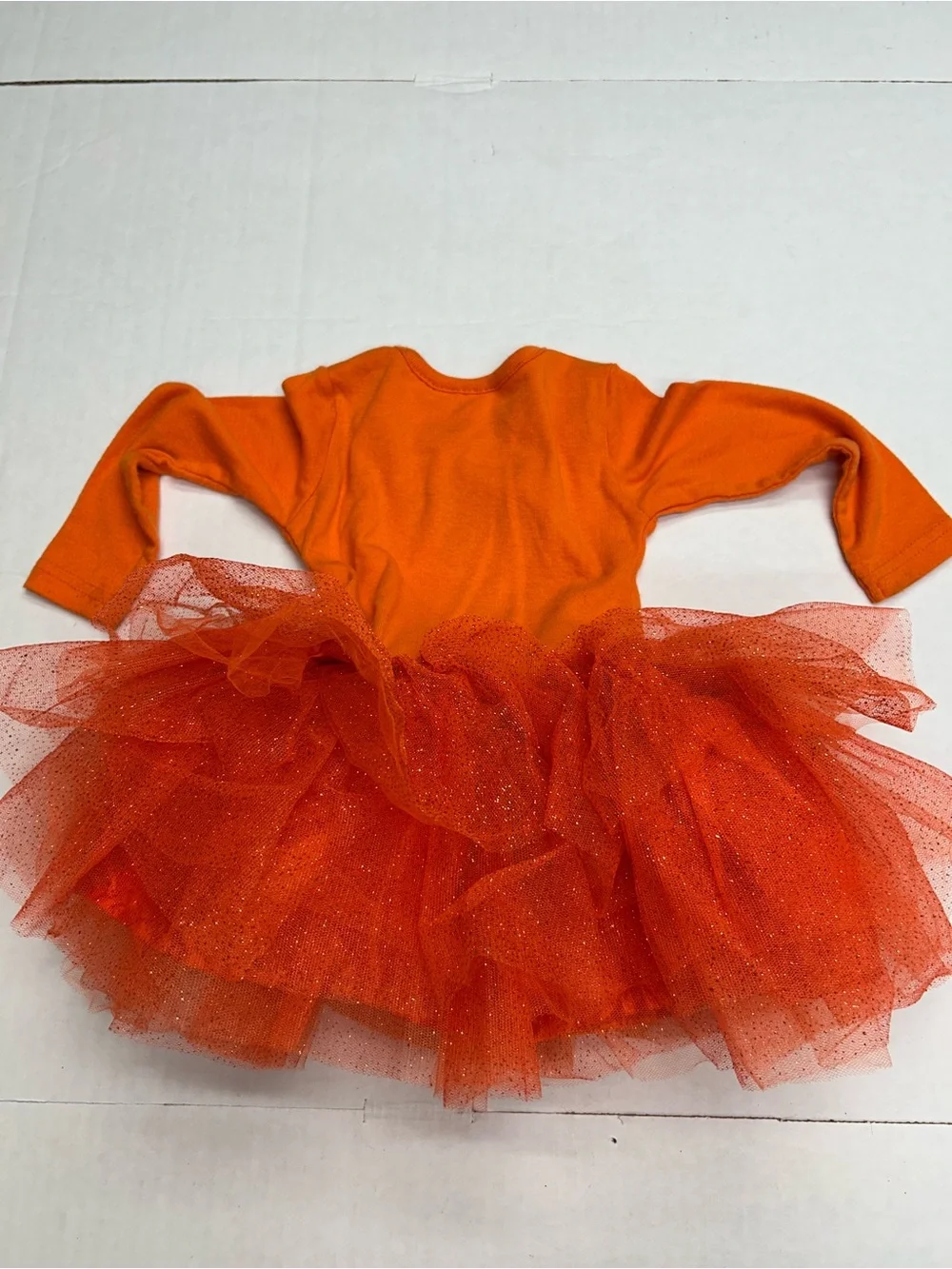 Blueberi Boulevard Orange & Black Halloween Cat Tutu Dress for Kids